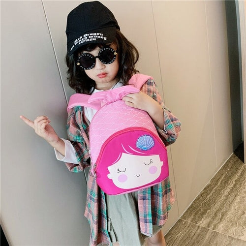 Cartoon Mini Backpack for Kids - Nylon Travel Bag for Girls