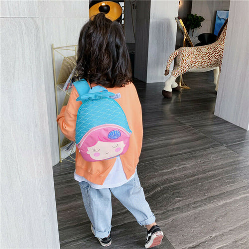 Cartoon Mini Backpack for Kids - Nylon Travel Bag for Girls