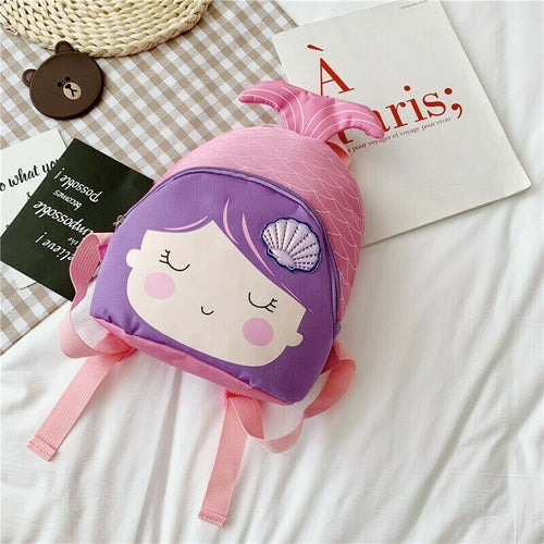 Cartoon Mini Backpack for Kids - Nylon Travel Bag for Girls