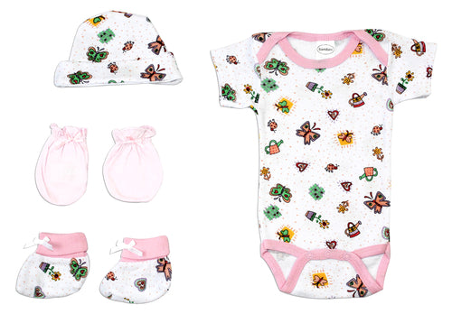4-Piece Newborn Girl Layette Set | Baby Shower Gift Set