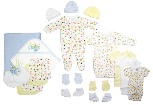 21-Piece Newborn Boy Layette Set | Complete Baby Shower Gift