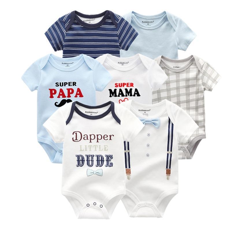 Unisex Baby Rompers, 7-Piece Cotton Set (3–12 Months)