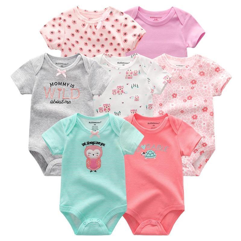 Unisex Baby Rompers, 7-Piece Cotton Set (3–12 Months)