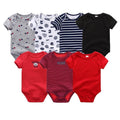 Unisex Baby Rompers, 7-Piece Cotton Set (3–12 Months)