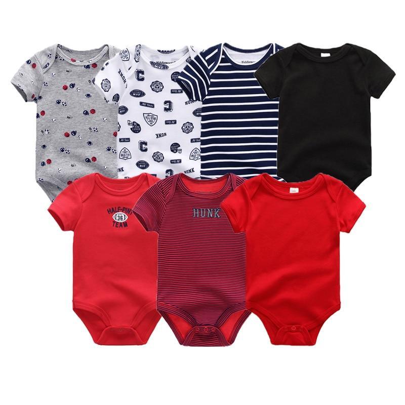 Unisex Baby Rompers, 7-Piece Cotton Set (3–12 Months)