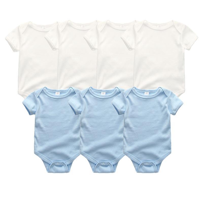 Unisex Baby Rompers, 7-Piece Cotton Set (3–12 Months)