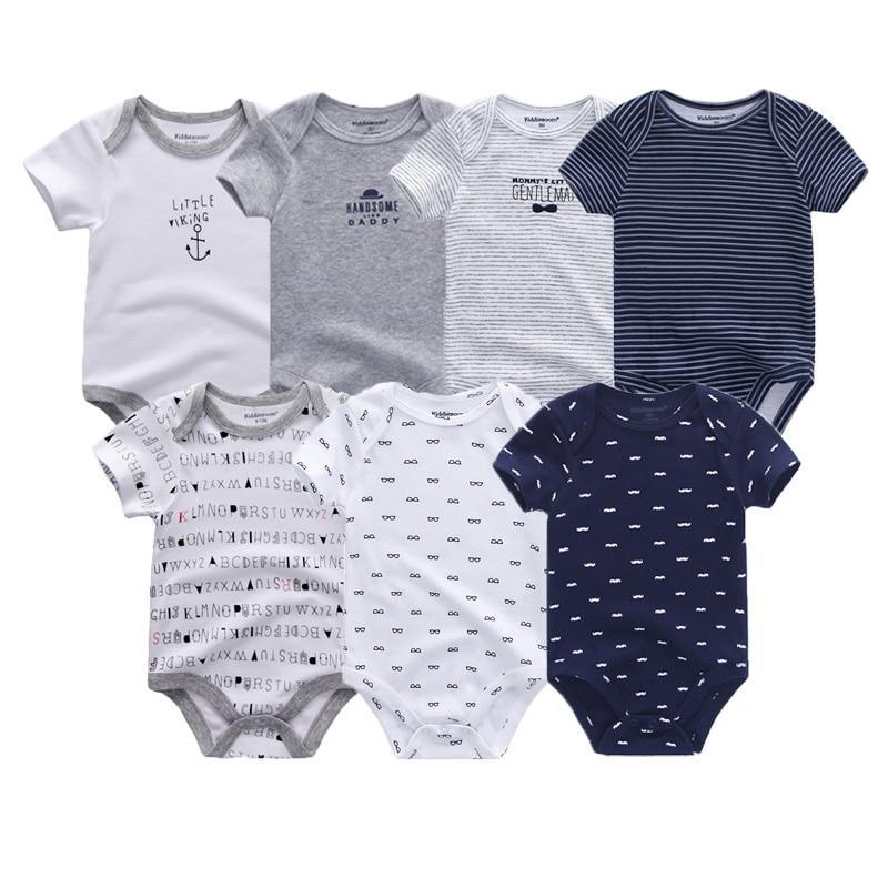 Unisex Baby Rompers, 7-Piece Cotton Set (3–12 Months)