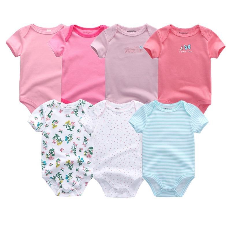Unisex Baby Rompers, 7-Piece Cotton Set (3–12 Months)