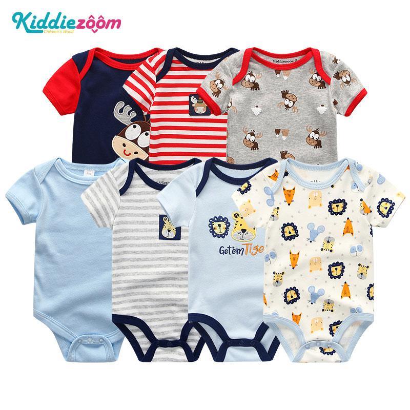 Unisex Baby Rompers, 7-Piece Cotton Set (3–12 Months)