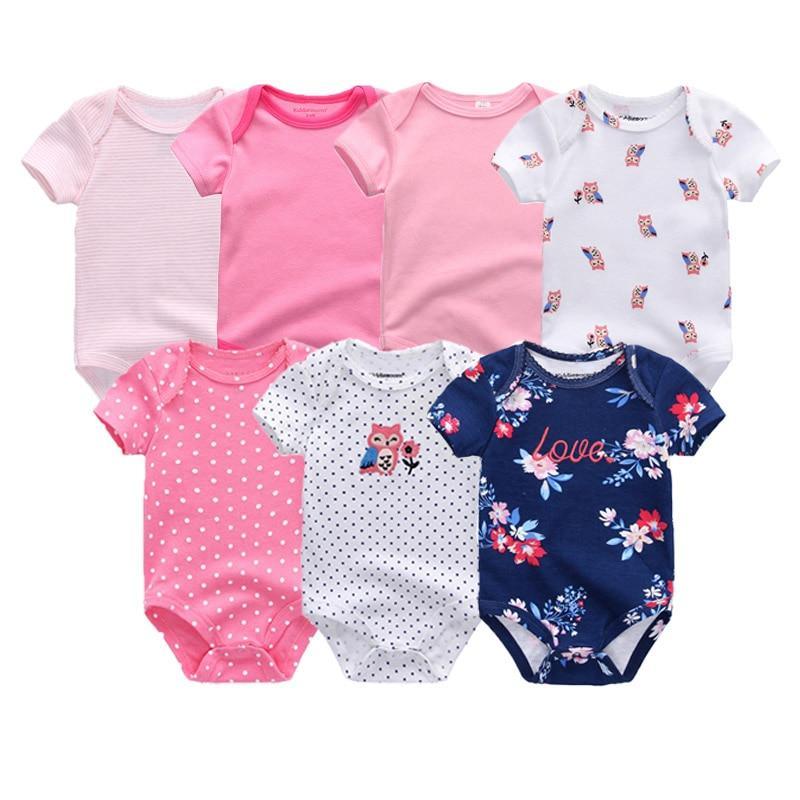 Unisex Baby Rompers, 7-Piece Cotton Set (3–12 Months)
