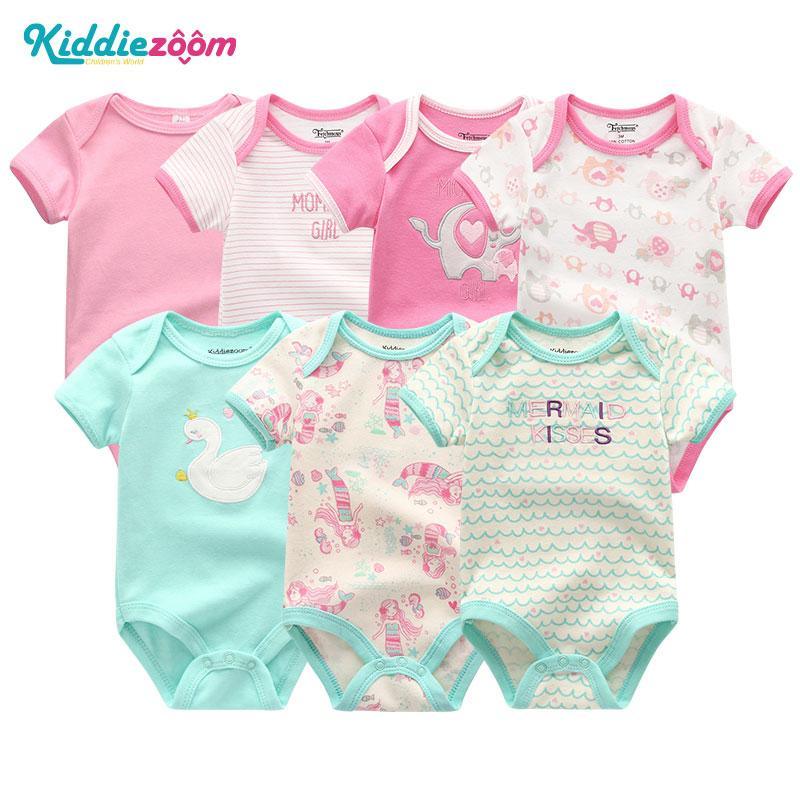 Unisex Baby Rompers, 7-Piece Cotton Set (3–12 Months)
