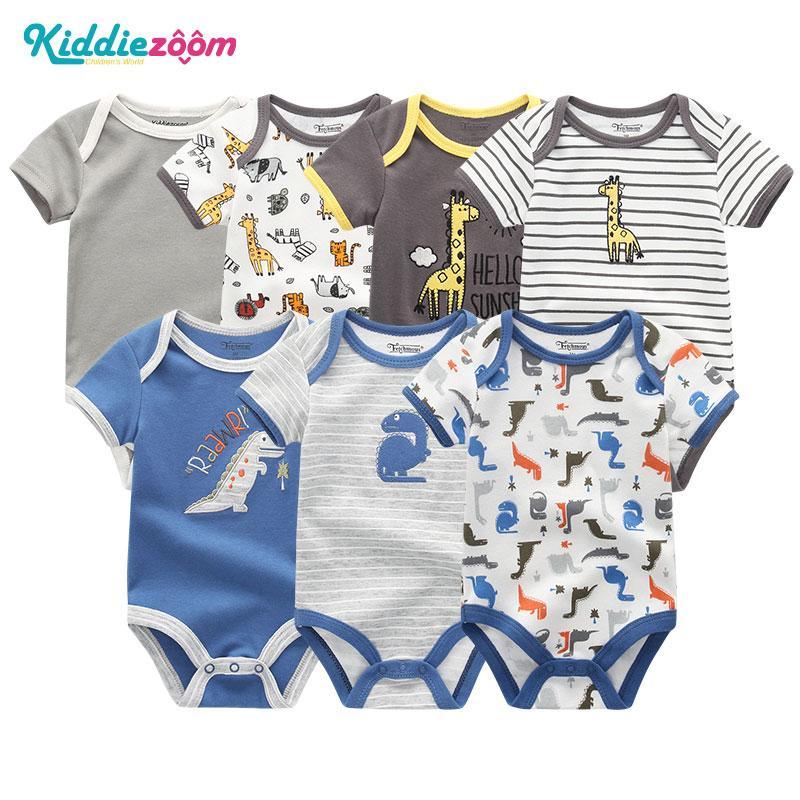 Unisex Baby Rompers, 7-Piece Cotton Set (3–12 Months)