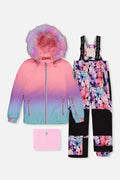 Two Piece Play Snowsuit Pink To Blue Gradient