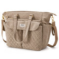 Corduroy Quilted Diaper Bag Tote