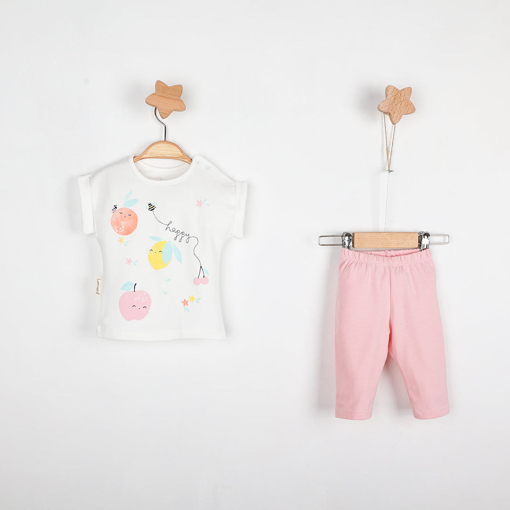 Happy Fruit Baby Girls Leggings Set