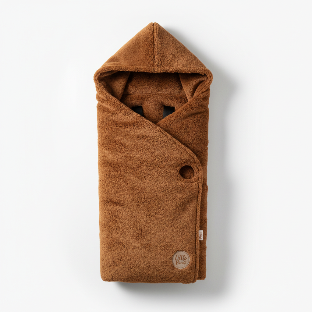 Baby Cocoon Brown Blanket For Car Seat and Stroller