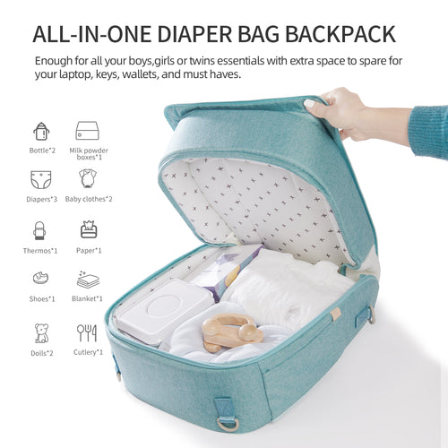 Portable Diaper Bag Backpack - Multi-Function Baby Organizer | Hands-Free Design