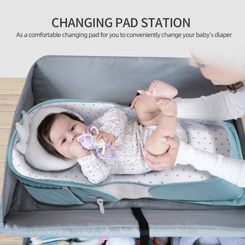 Portable Diaper Bag Backpack - Multi-Function Baby Organizer | Hands-Free Design