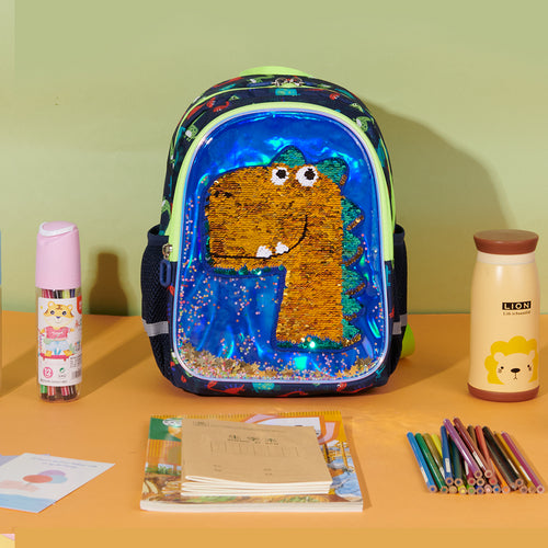 Dinosaur Sequin Backpack - Reversible Color-Changing Kids Bag