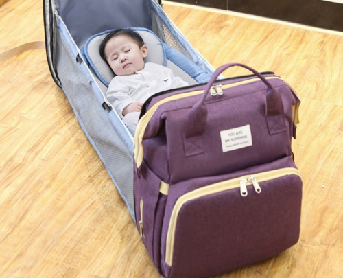 FoldAway BabyNest Backpack - Portable Baby Bed & Diaper Bag