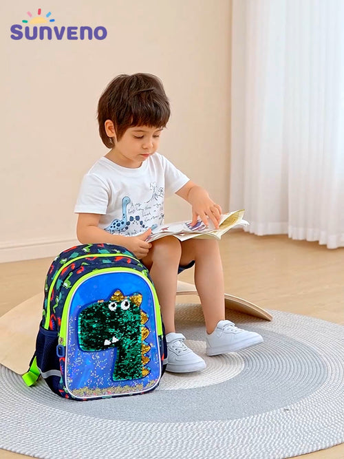 Dinosaur Sequin Backpack - Reversible Color-Changing Kids Bag