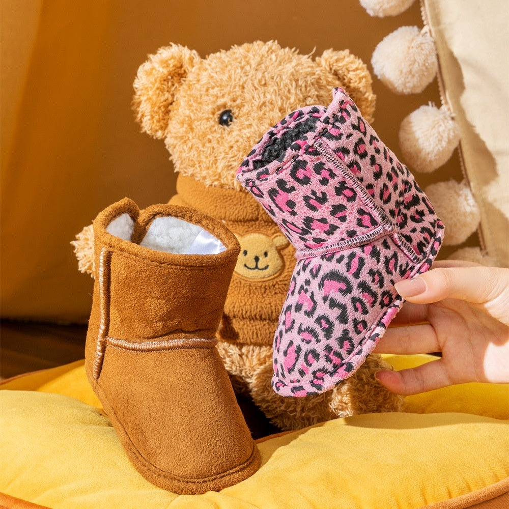 AutumnWinter Fleece-lined Warm Shoes With Soft Soles