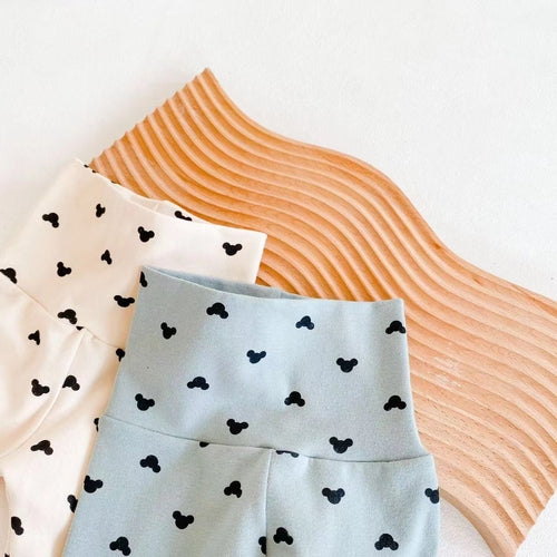 Cotton Baby Onesie & Trousers Set - Adorable Cartoon Print 2-Piece